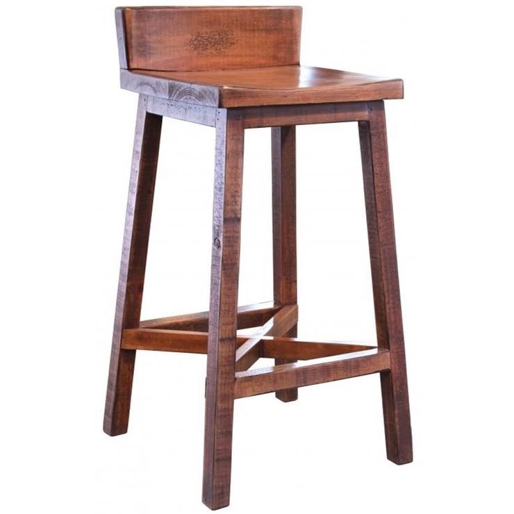 International Furniture Direct Pueblo Solid Wood Bar Stool   Fashion