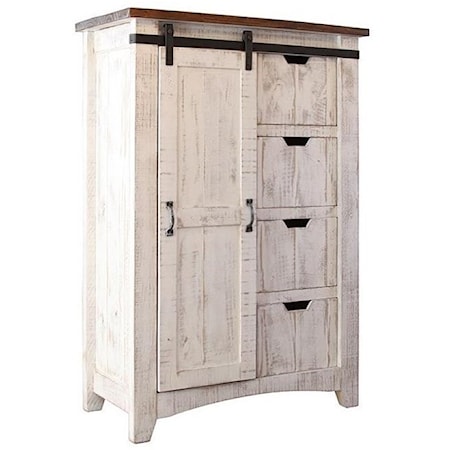 Chest with Sliding Door and Four Drawers