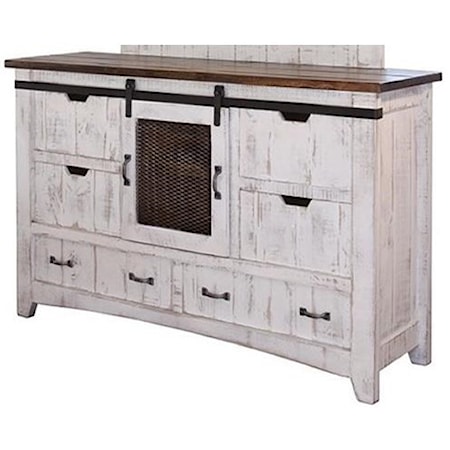 Dresser with Sliding Mesh Door