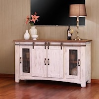 60" TV Stand with Mesh Panel Doors