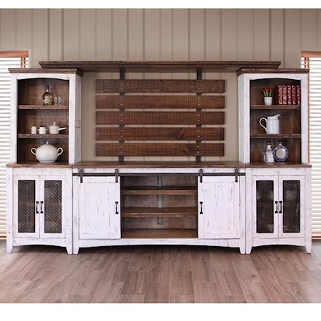 Wall Unit with Distressed Finish