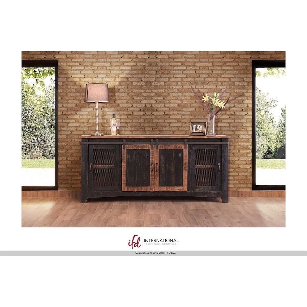 IFD International Furniture Direct Pueblo 80" TV Stand