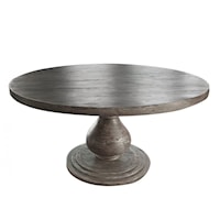 Round Dining Table with Turned Pedestal Base