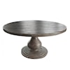 International Furniture Direct Bonanza Round Dining Table with Turned Pedestal Base
