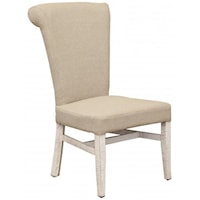 Upholstered Side chair with Handle on Back Rest