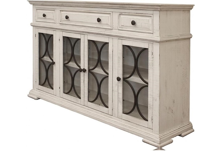 Sideboards International Furniture Direct Bonanza IFD4150CONS 4 Door Sideboard with 3  Drawers | Furniture and ApplianceMart | Dining - Sideboards