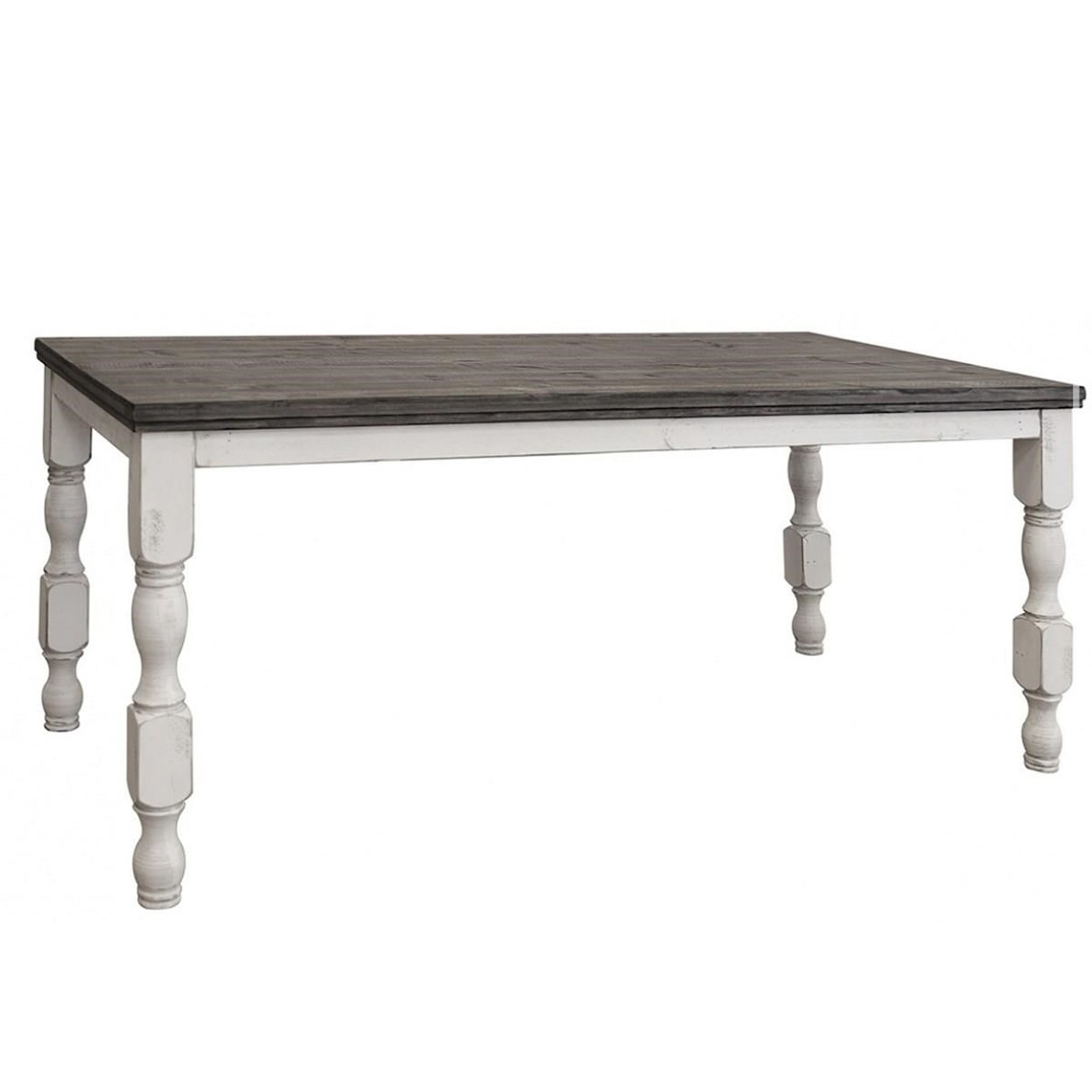 International Furniture Direct Stone Counter Table with Turned Legs