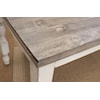 International Furniture Direct Stone Counter Table with Turned Legs