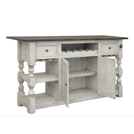 Relaxed Vintage Bar with 2 Drawers and 2 Doors