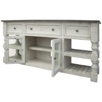 Relaxed Vintage 70" TV Stand with Glass Doors