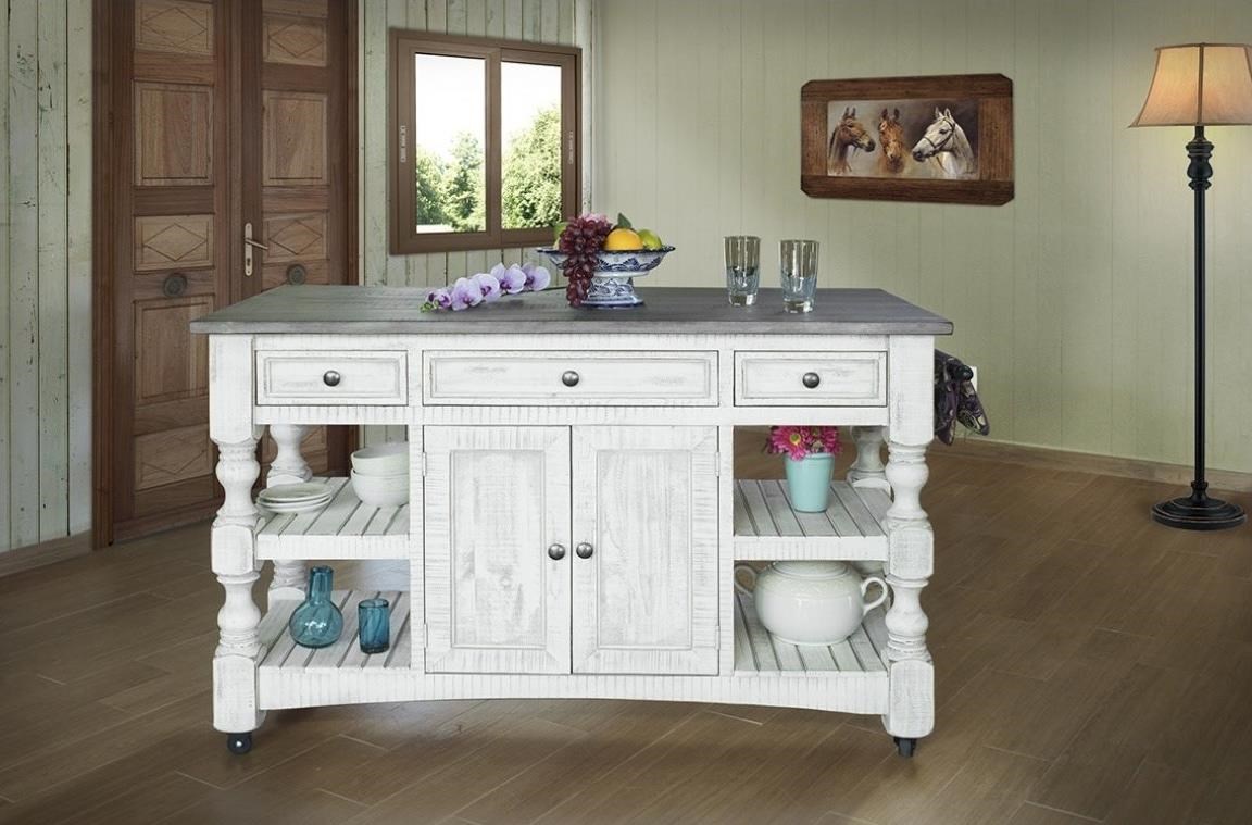 2-Door Kitchen Island Cart