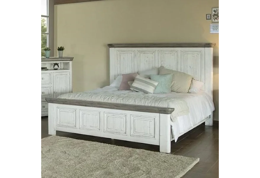 768 Luna King Panel Bed by International Furniture Direct at VanDrie Home Furnishings