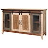 IFD 900 Antique 60" TV Stand with Sliding Doors