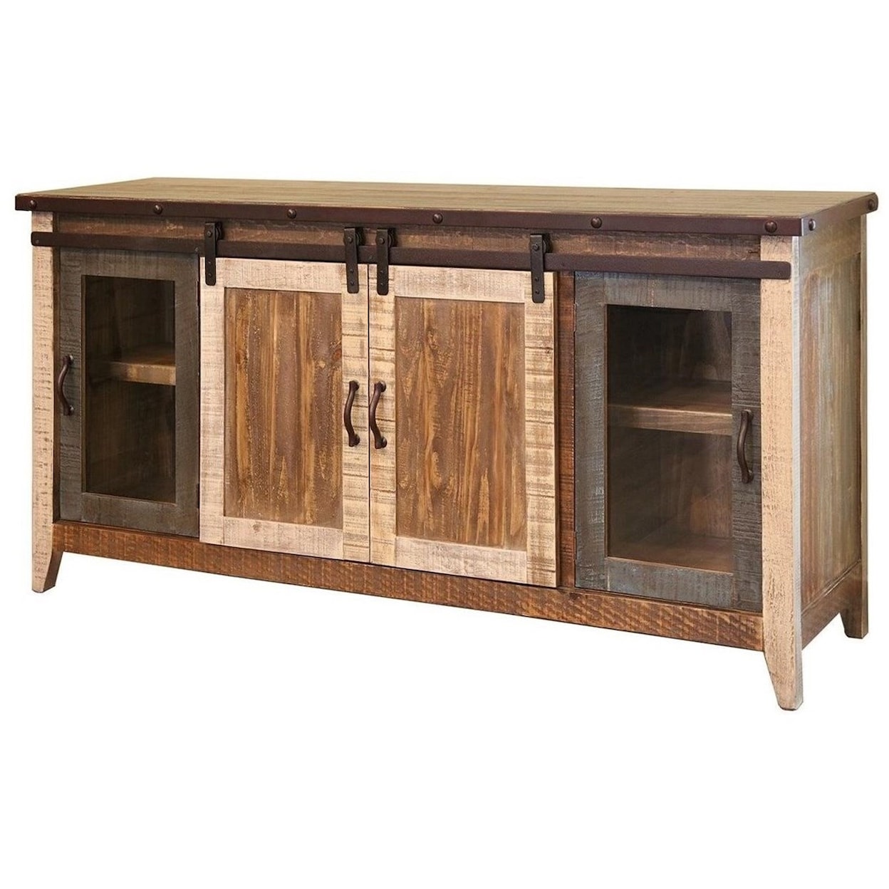 VFM Signature 900 Antique 70" TV Stand with Sliding Doors