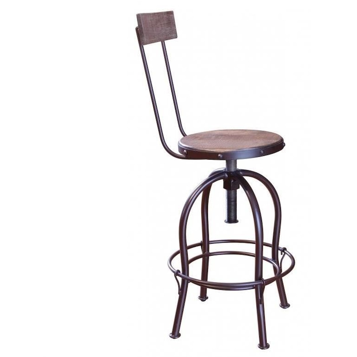 IFD International Furniture Direct 900 Antique 24"-30" Adjustable Counter Stool