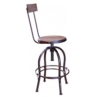 Industrial 24"-30" Adjustable Counter Stool