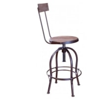 Industrial 24"-30" Adjustable Counter Stool