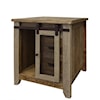 IFD 900 Antique End Table with 1 Door and 3 Drawers