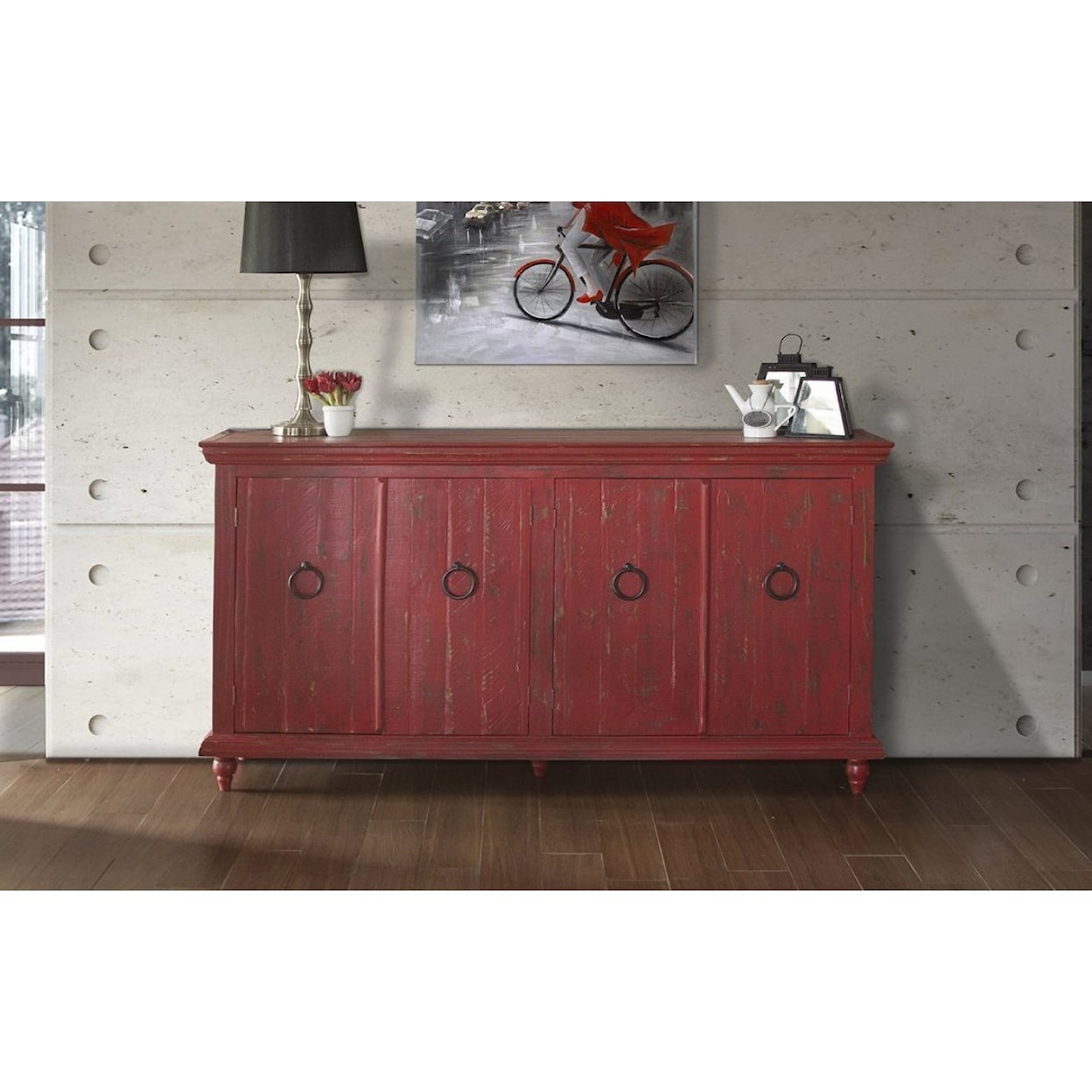 International Furniture Direct Capri 4-Door Console