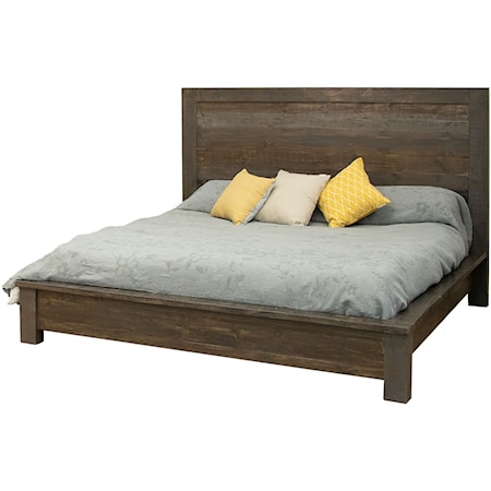 Rustic Low Profile King Bed