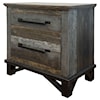 IFD International Furniture Direct Loft 2 Drawer Nightstand