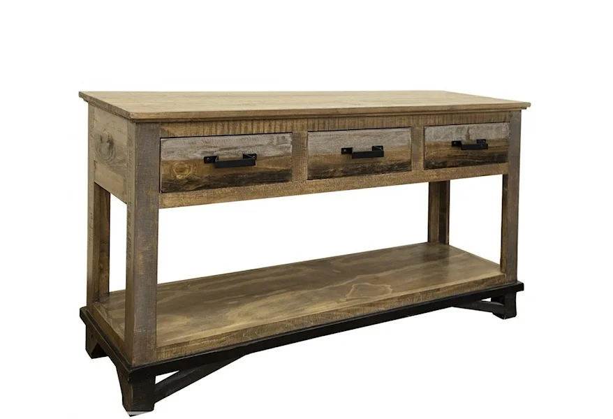 Loft Sofa Table with 3 Drawers by International Furniture Direct at Sam Levitz Furniture