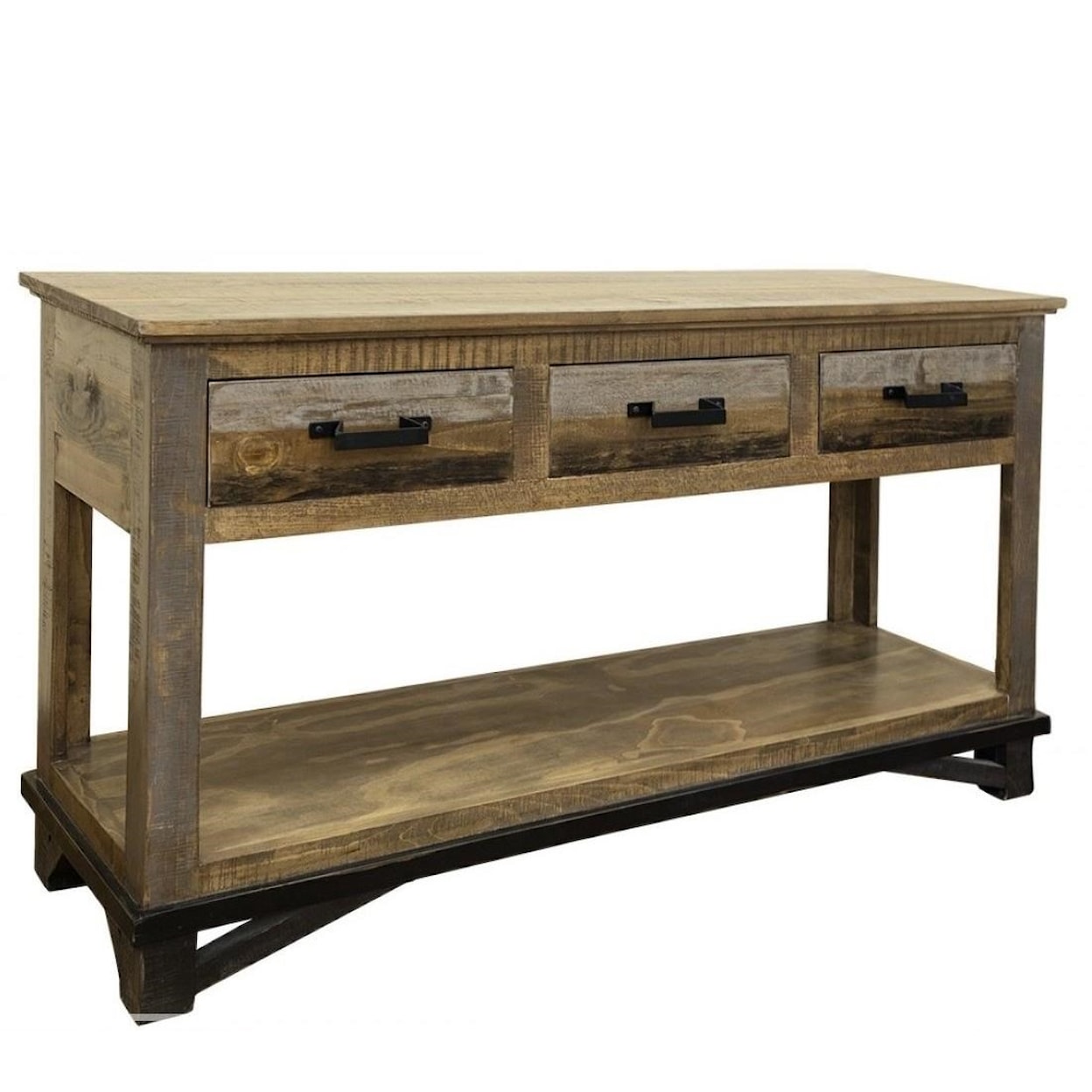 International Furniture Direct Loft Sofa Table with 3 Drawers