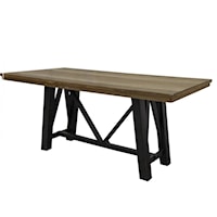 Rustic Two-Toned Counter Height Table