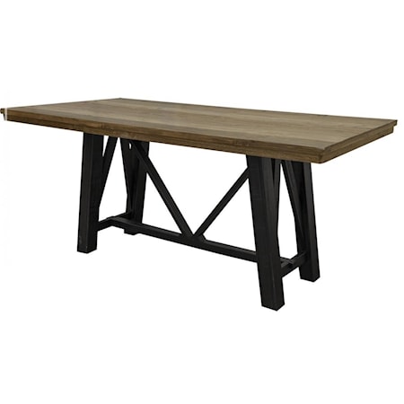 Rustic Two-Toned Counter Height Table