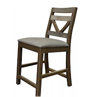 Rustic Counter Height Barstool
