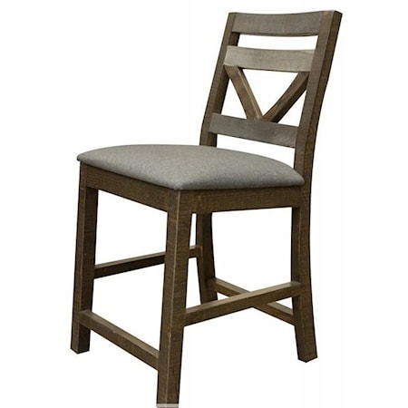 Rustic Counter Height Barstool