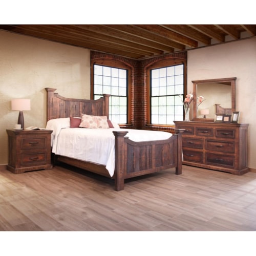 Rustic 4-Piece Queen Bedroom Set