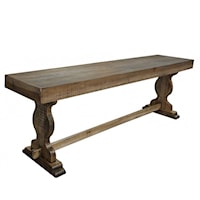 Counter Height Wooden Dining Bench