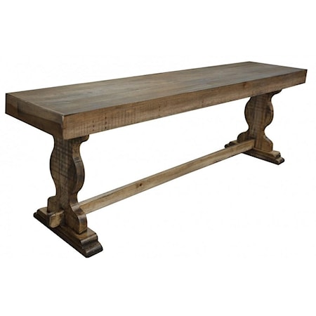 Counter Height Wooden Dining Bench