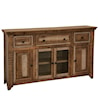 IFD International Furniture Direct Marquez Console with 3 Drawers and 4 Doors