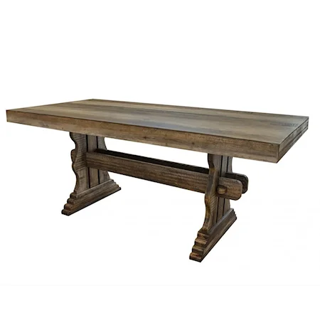 Rectangular Counter Height Table with Trestle