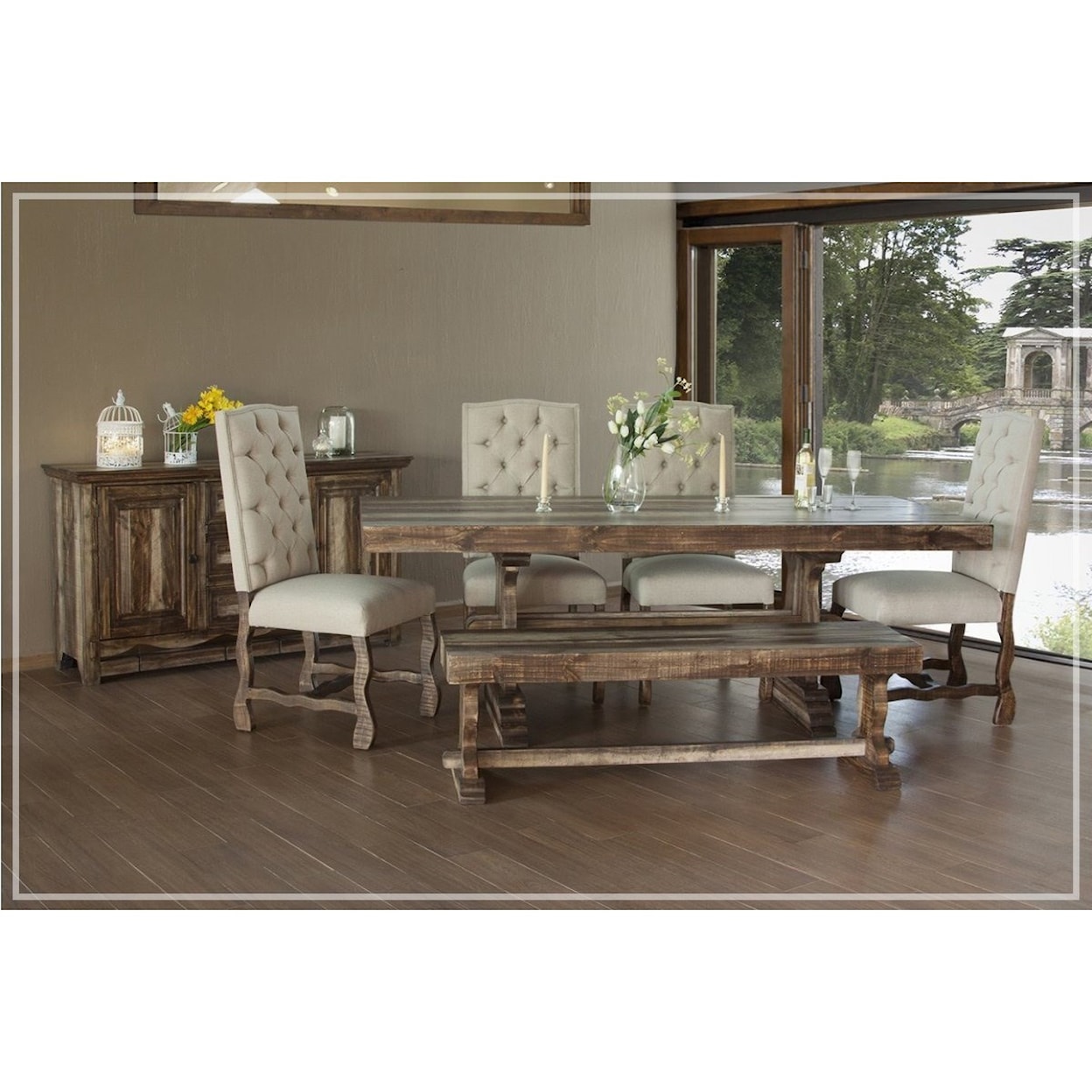 International Furniture Direct Marquez Dining Table