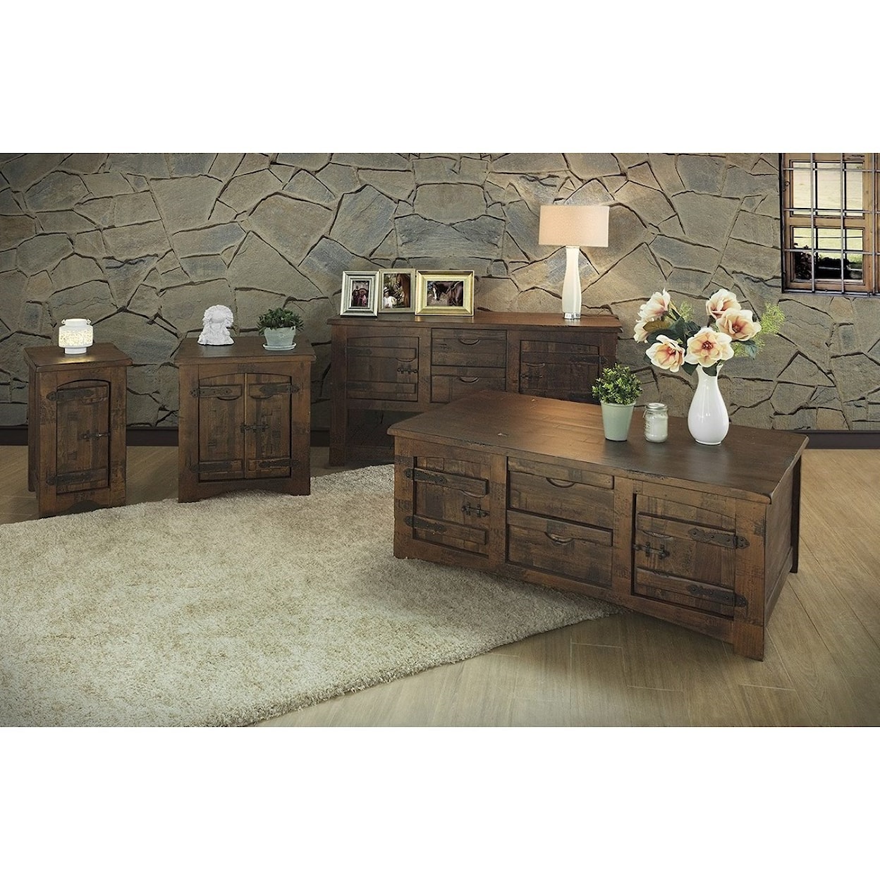 International Furniture Direct Mezcal Chairside Table