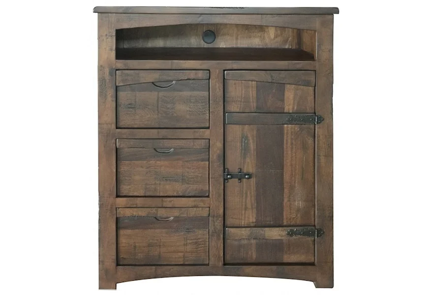 Mezcal 3 Drawer, 1 Door Great Chest for TV by International Furniture Direct at VanDrie Home Furnishings