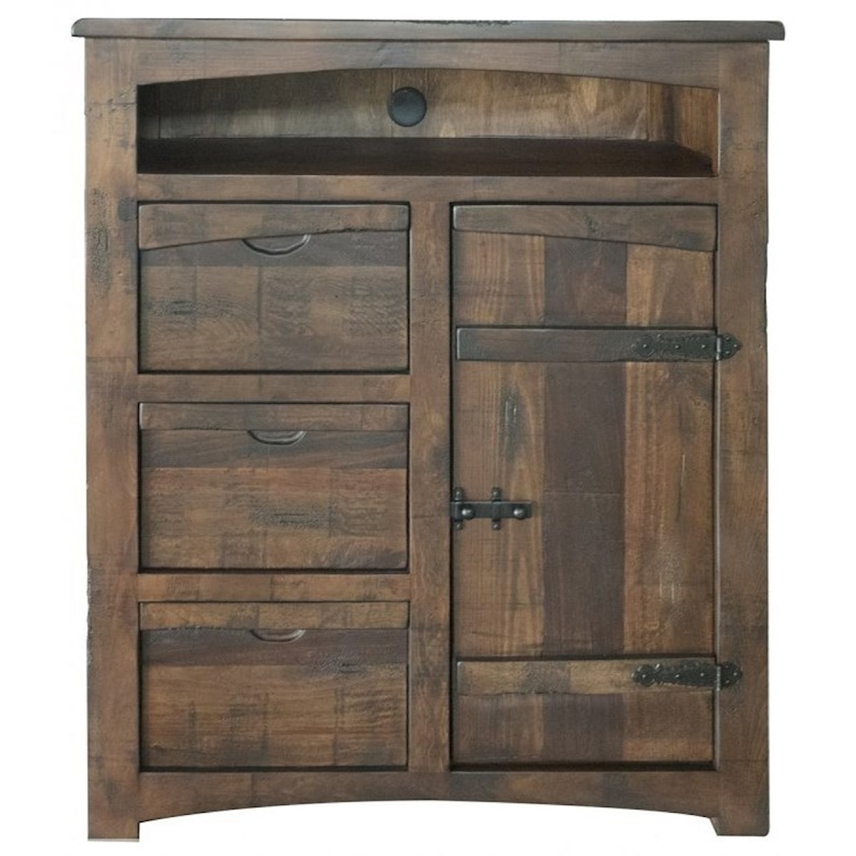 International Furniture Direct Mezcal 3 Drawer, 1 Door Great Chest for TV