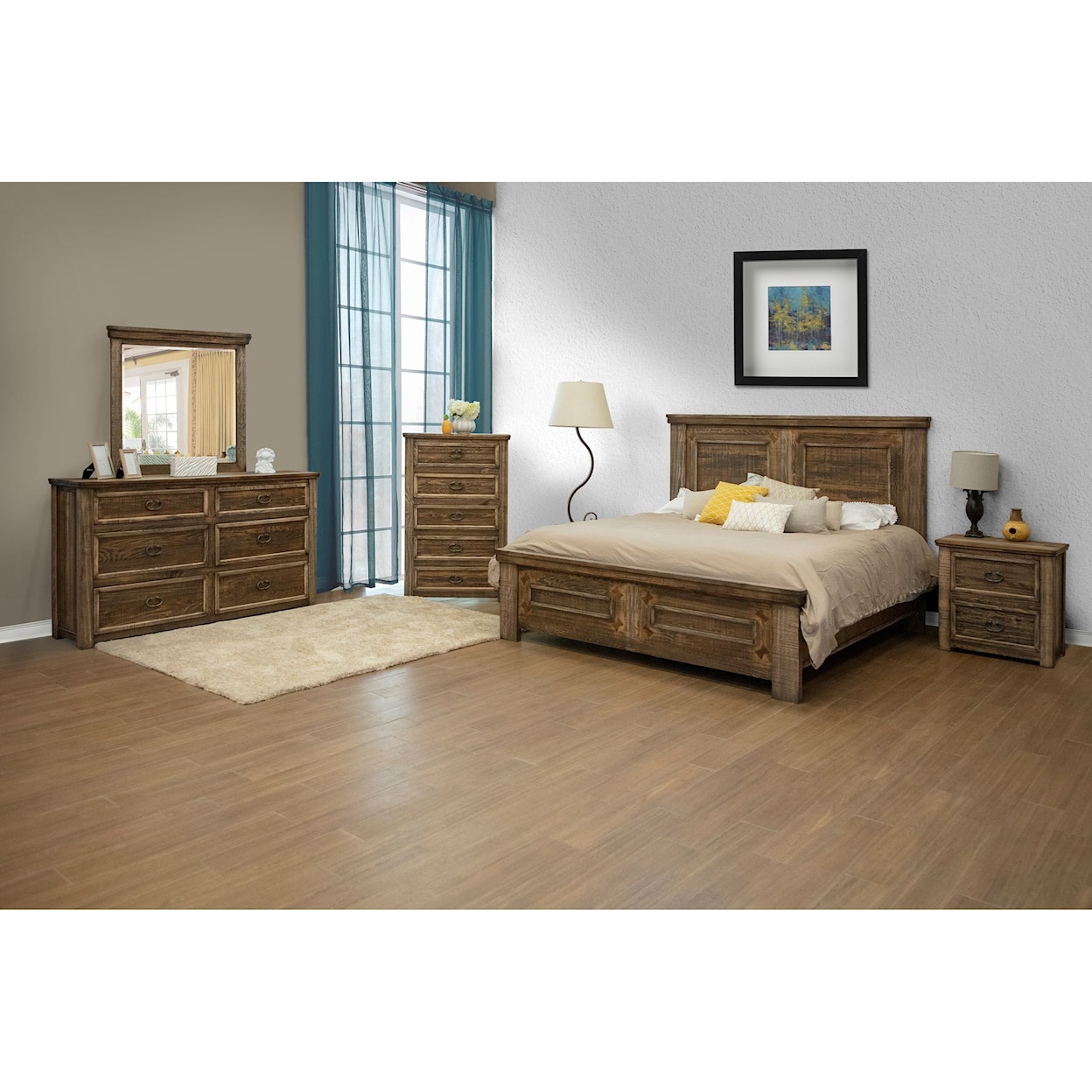 International Furniture Direct Montana California King Bedroom Group