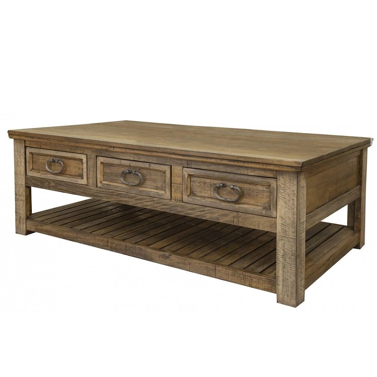 IFD International Furniture Direct Montana Cocktail Table with 6 Drawers
