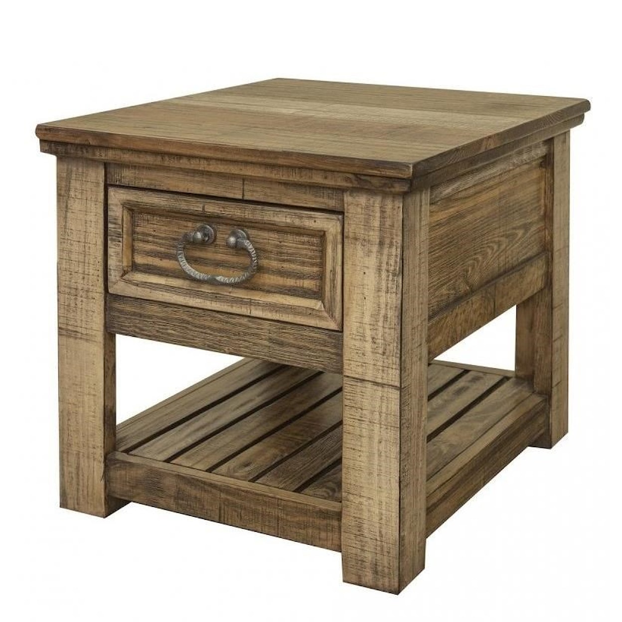 International Furniture Direct Montana Chair Side Table with 1 Drawer