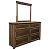 International Furniture Direct Montana Dresser and Mirror