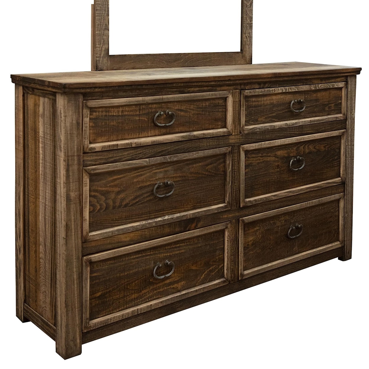 IFD International Furniture Direct Montana Dresser with 6 Drawers