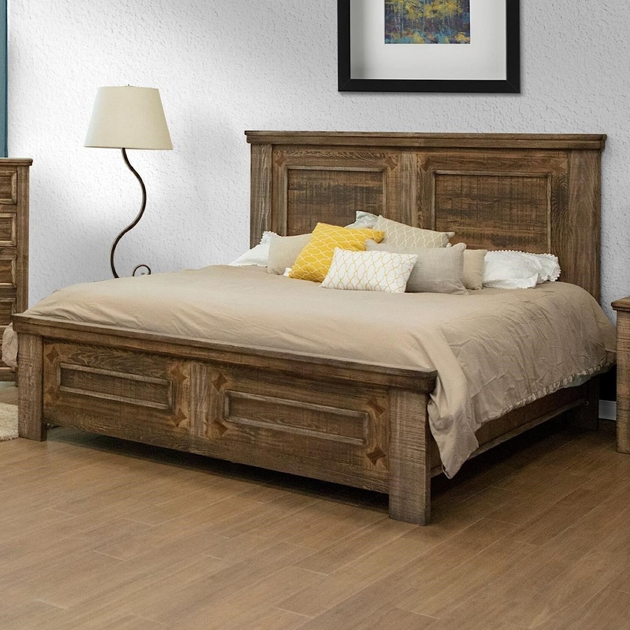 International Furniture Direct Montana Queen Panel Bed