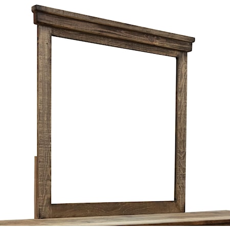 Rustic Solid Wood Dresser Mirror