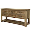 IFD International Furniture Direct Montana Sofa Table with 6 Drawers