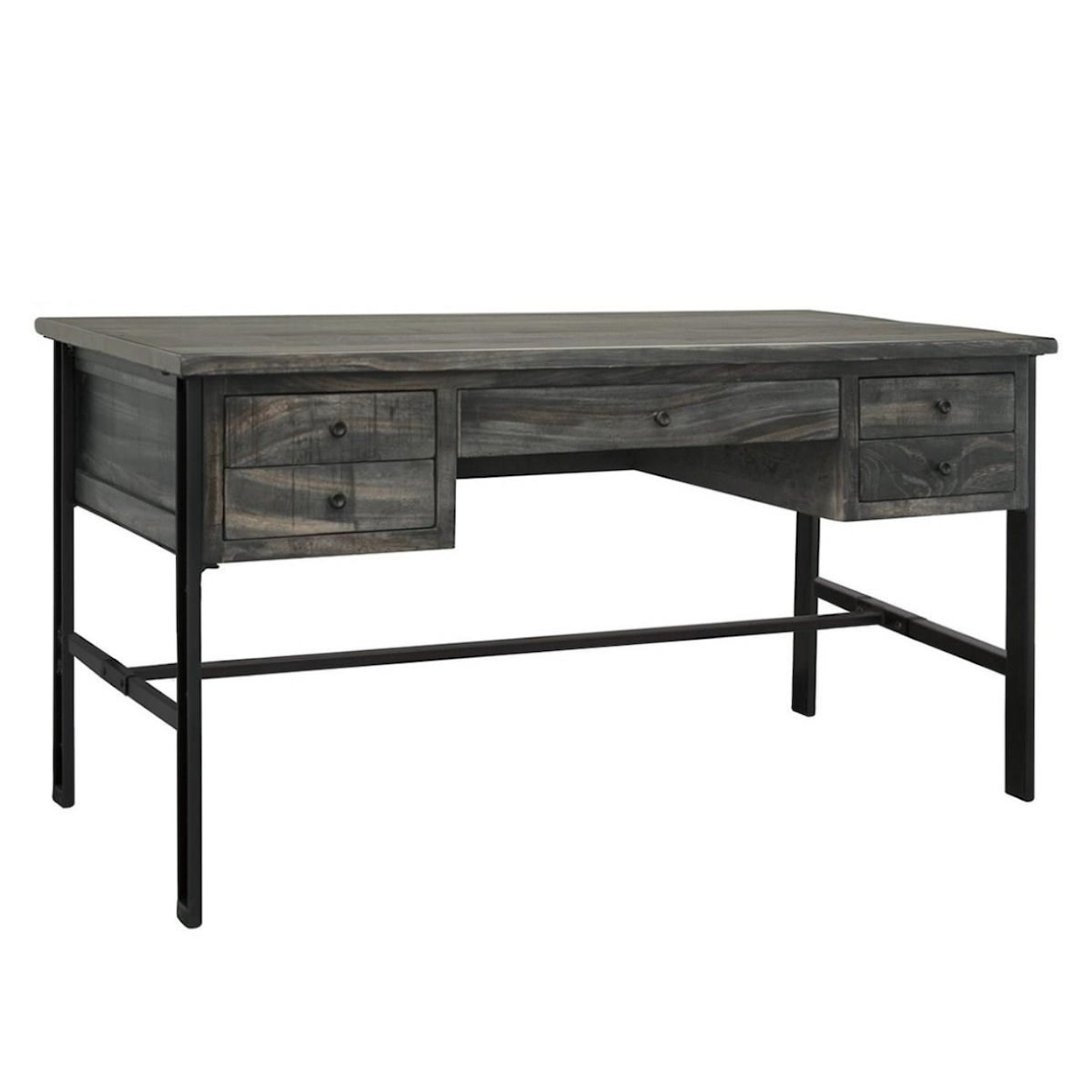 International Furniture Direct Moro Desk with 5 Drawers