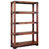 International Furniture Direct Parota 4 Shelf Bookcase